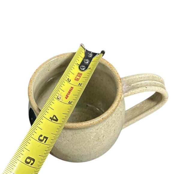 Vintage Art Pottery Stoneware Large 16 oz Coffee Tea Mug Cup Signed by Artisan - Picture 9 of 9
